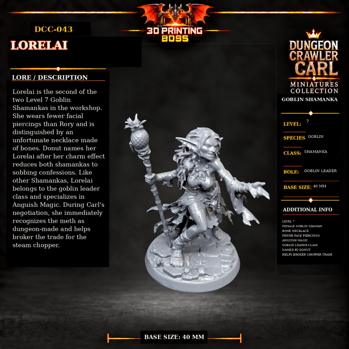Fantastic Plants and Rocks Tabletop Terrain Lorelai / Yes 3D Printed Dungeon Crawler Carl Miniature Collection Book One DCC-043 - Lorelai - 32mm