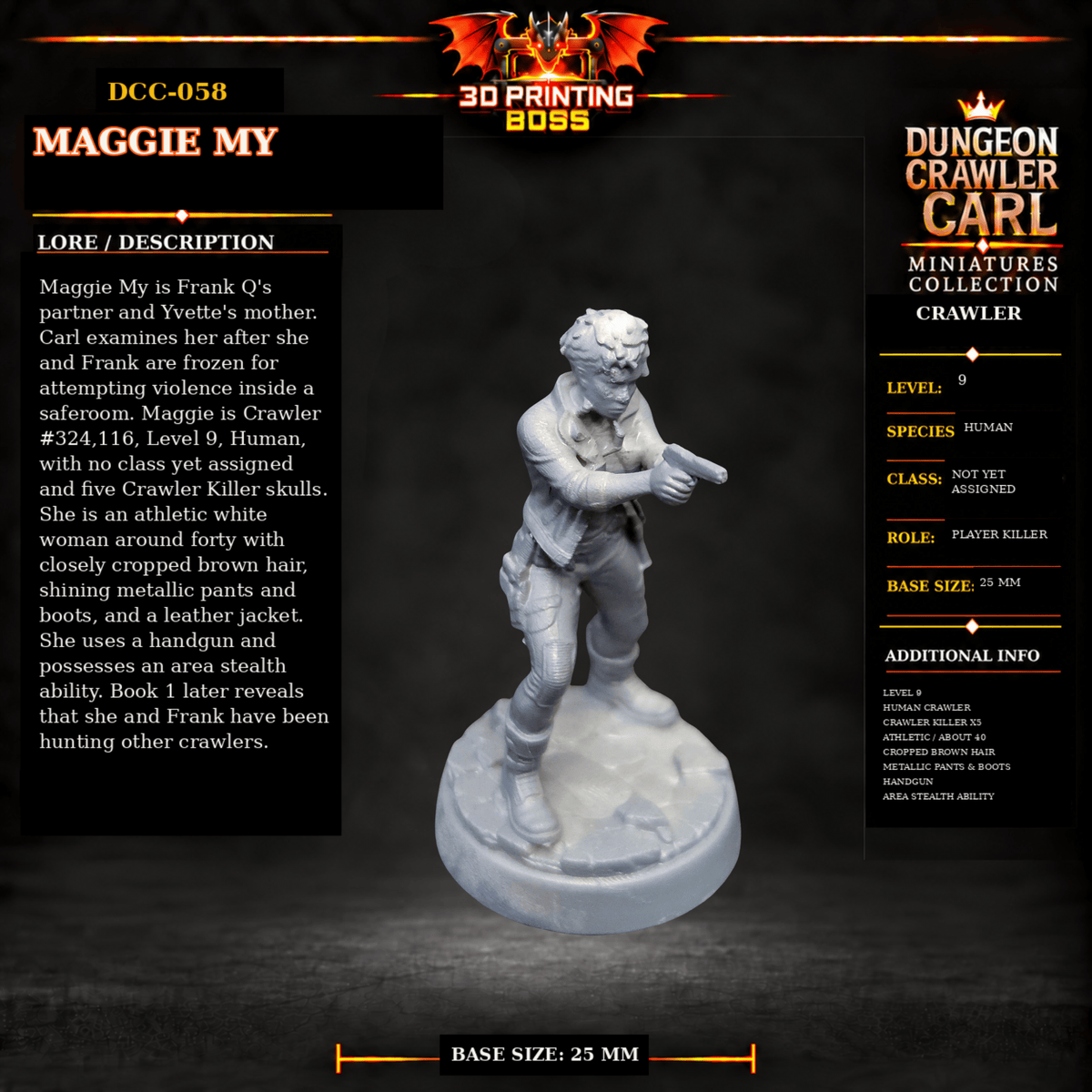 Fantastic Plants and Rocks Tabletop Terrain Maggie My / Yes 3D Printed Dungeon Crawler Carl Miniature Collection Book One DCC-058 - Maggie My - 32mm