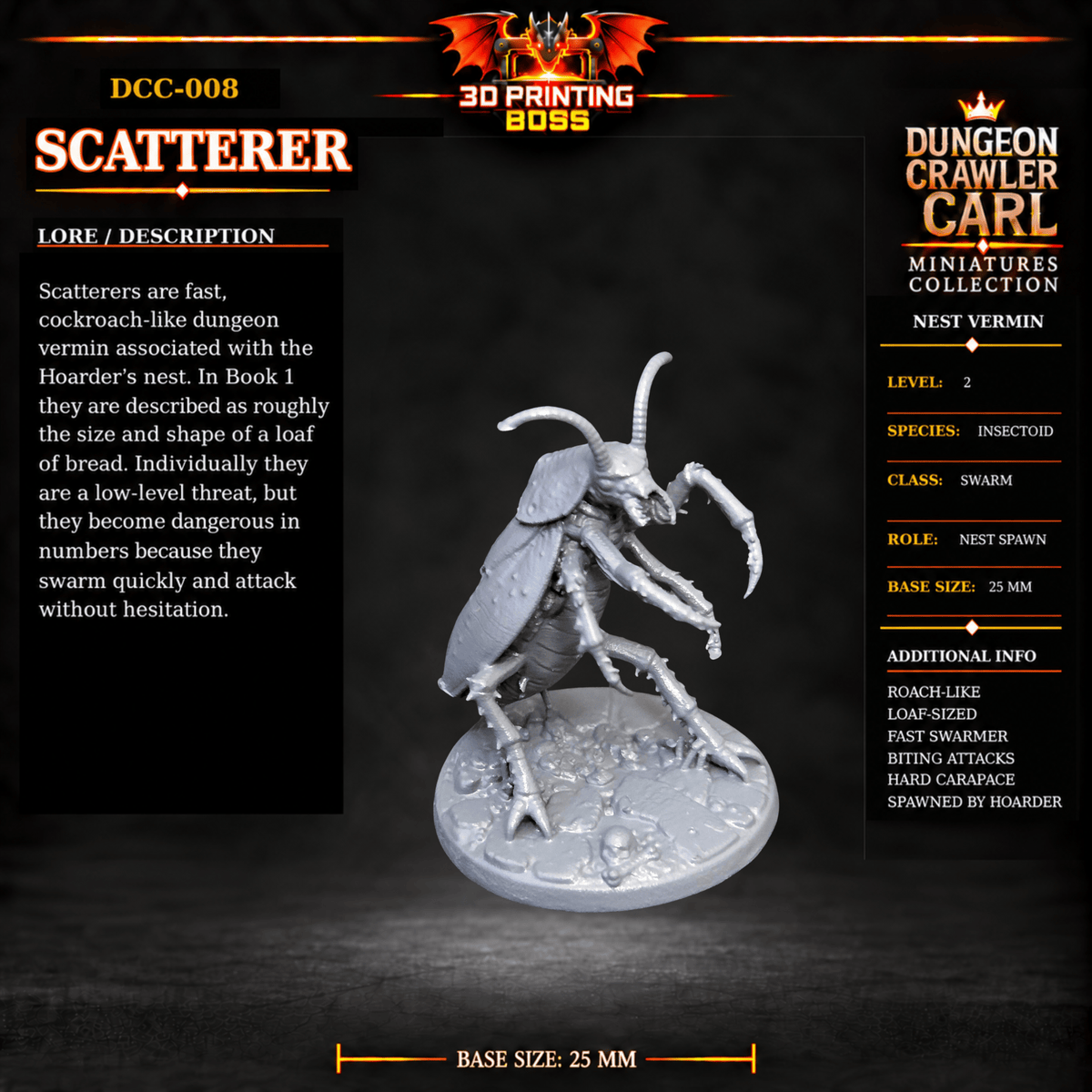 Fantastic Plants and Rocks Tabletop Terrain Scatterer / Yes 3D Printed Dungeon Crawler Carl Miniature Collection Book One DCC-008 - Scatterer - 32mm