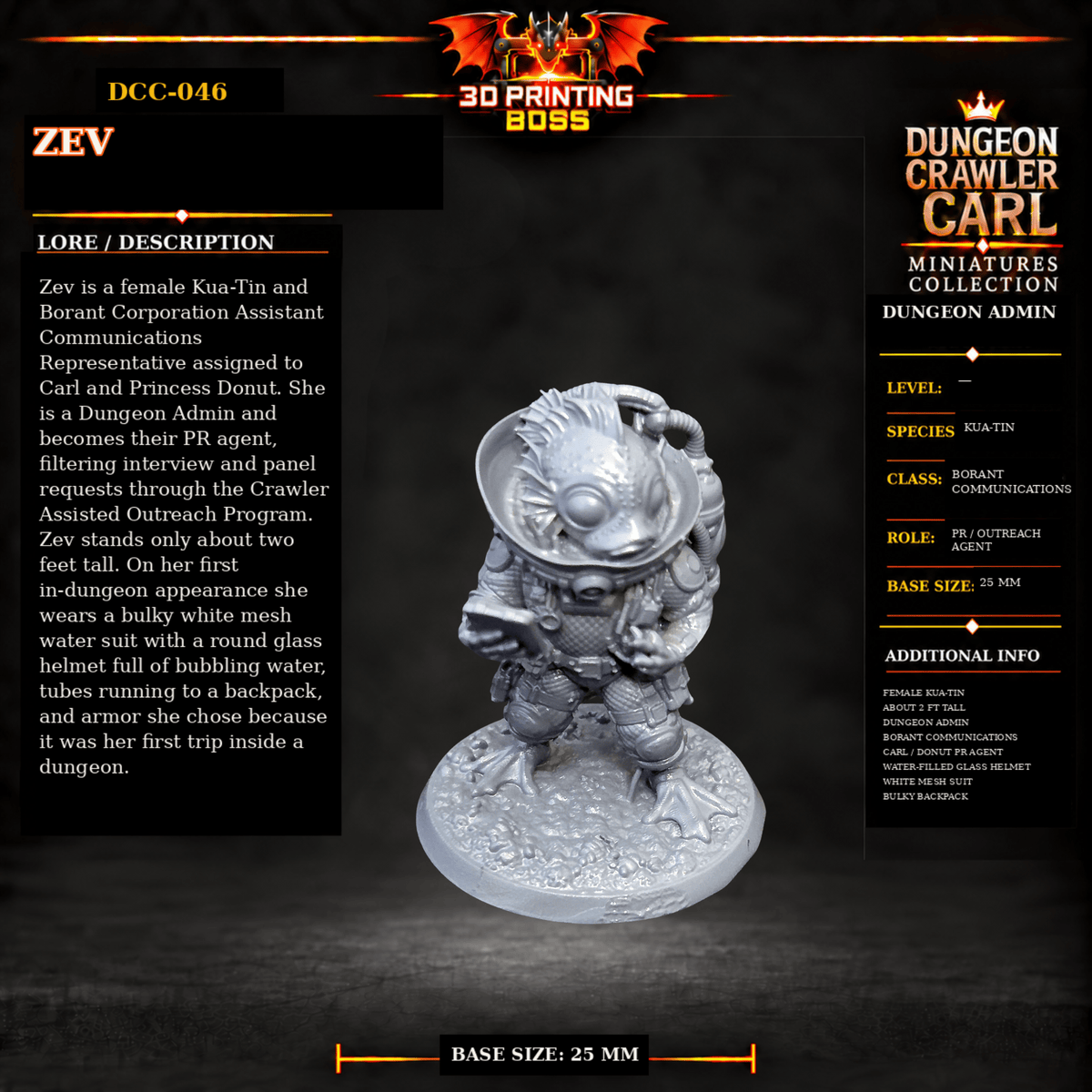 Fantastic Plants and Rocks Tabletop Terrain Zev / Yes 3D Printed Dungeon Crawler Carl Miniature Collection Book One DCC-046 - Zev - 32mm