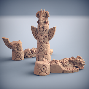 3D Printed Artisan Guild Dragonpeak Totems Dragonpeak Barbarians 28mm 32mm