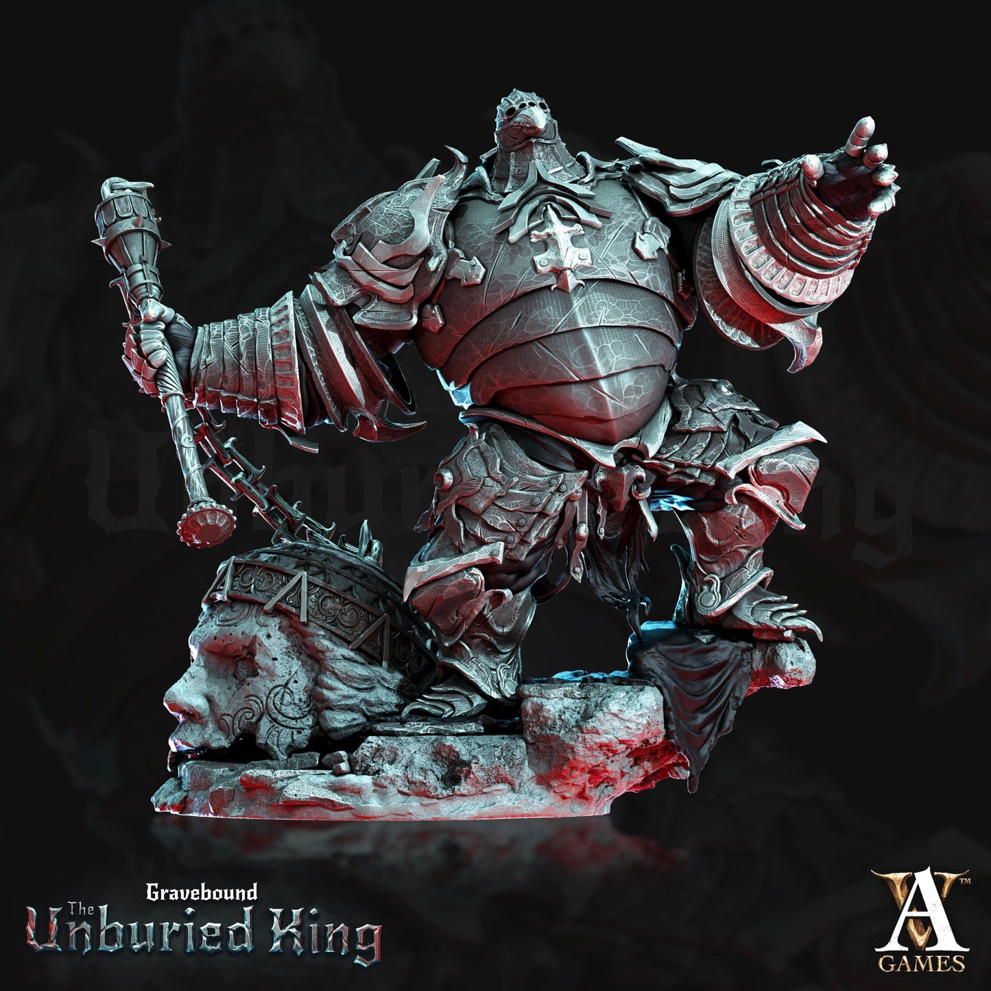 3D Printed Archvillain Games Arma Tenebris - Gravebound The Unburied King 28 32mm D&D - 3D Printing Boss 