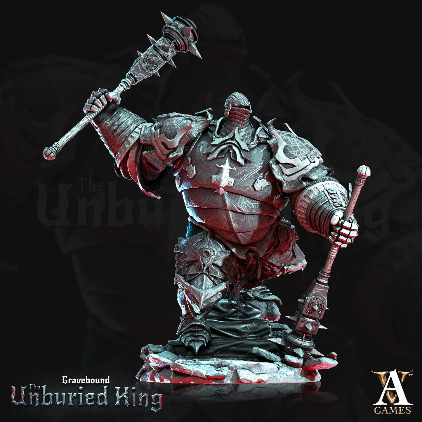 3D Printed Archvillain Games Arma Tenebris - Gravebound The Unburied King 28 32mm D&D - 3D Printing Boss 