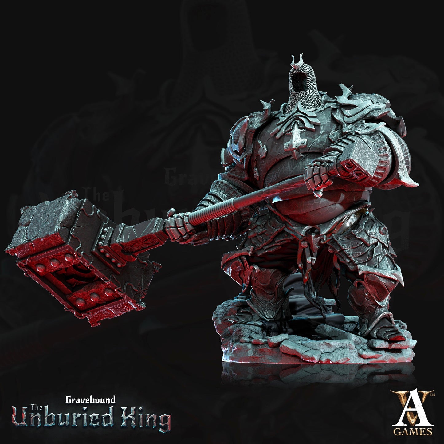 3D Printed Archvillain Games Arma Tenebris - Gravebound The Unburied King 28 32mm D&D - 3D Printing Boss 