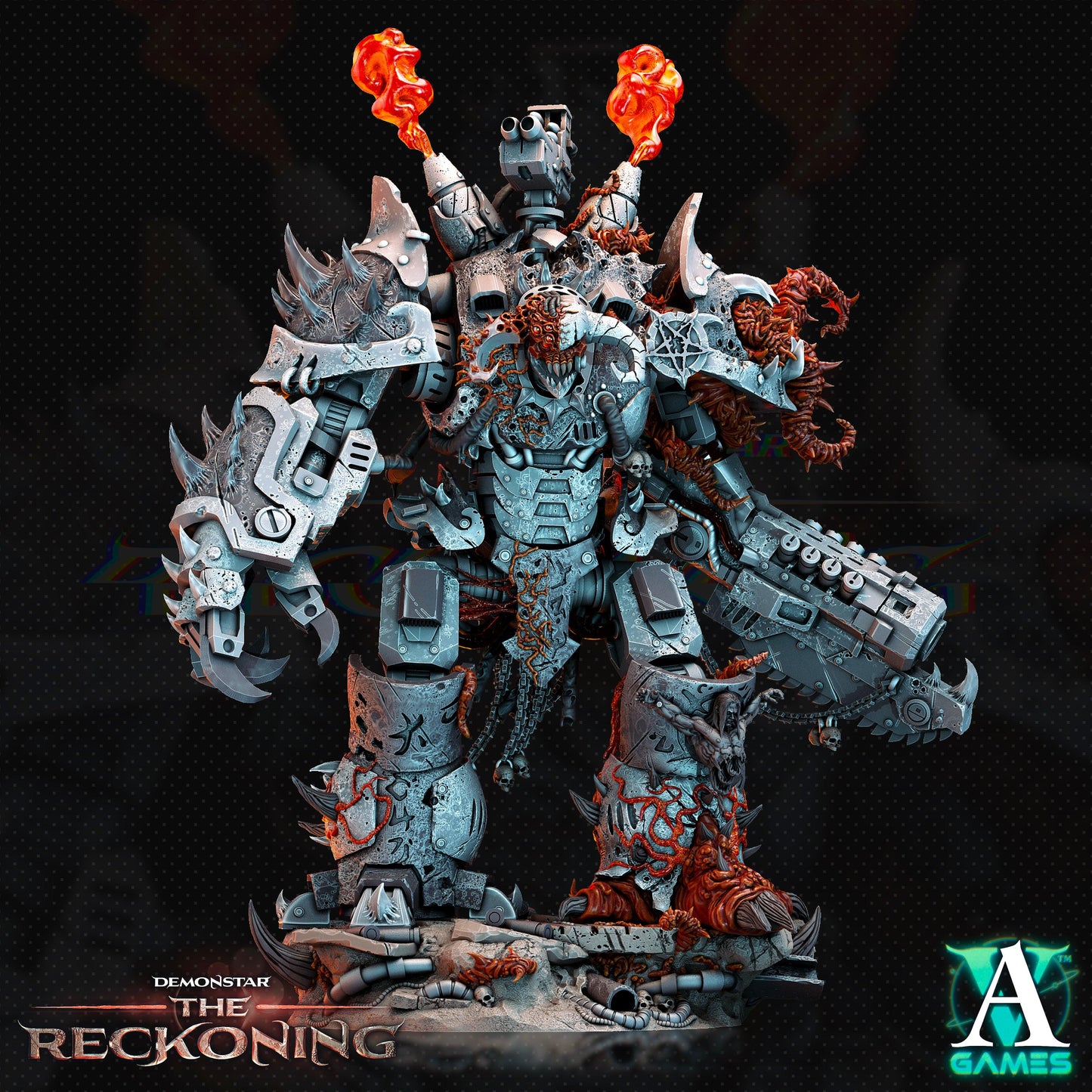 3D Printed Archvillain Games Armari Chaosbred Devastators Demonstar - The Reckoning 28 32mm D&D - 3D Printing Boss 