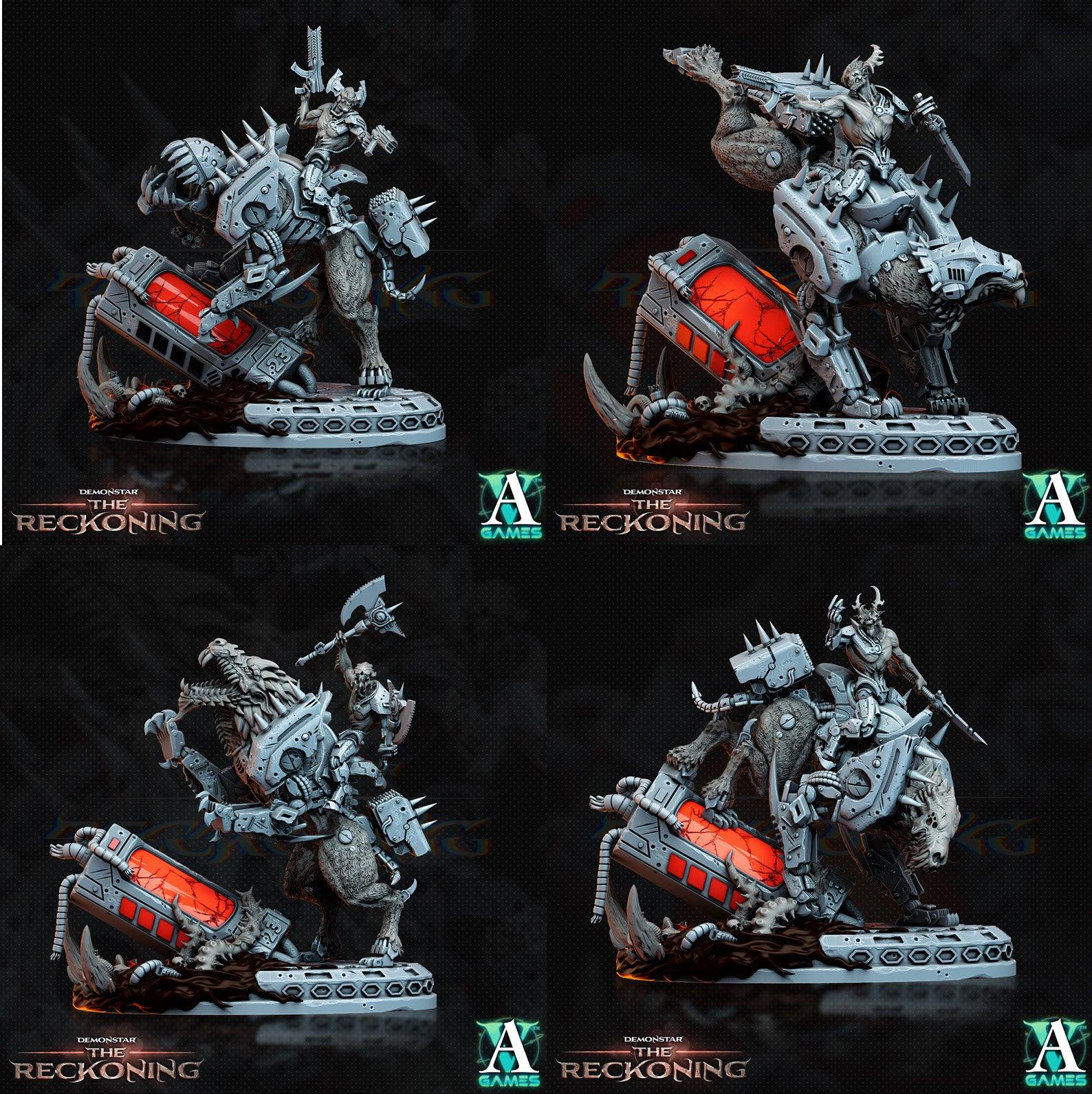 3D Printed Archvillain Games Armari Druraka Riders Demonstar - The Reckoning 28 32mm D&D - 3D Printing Boss 