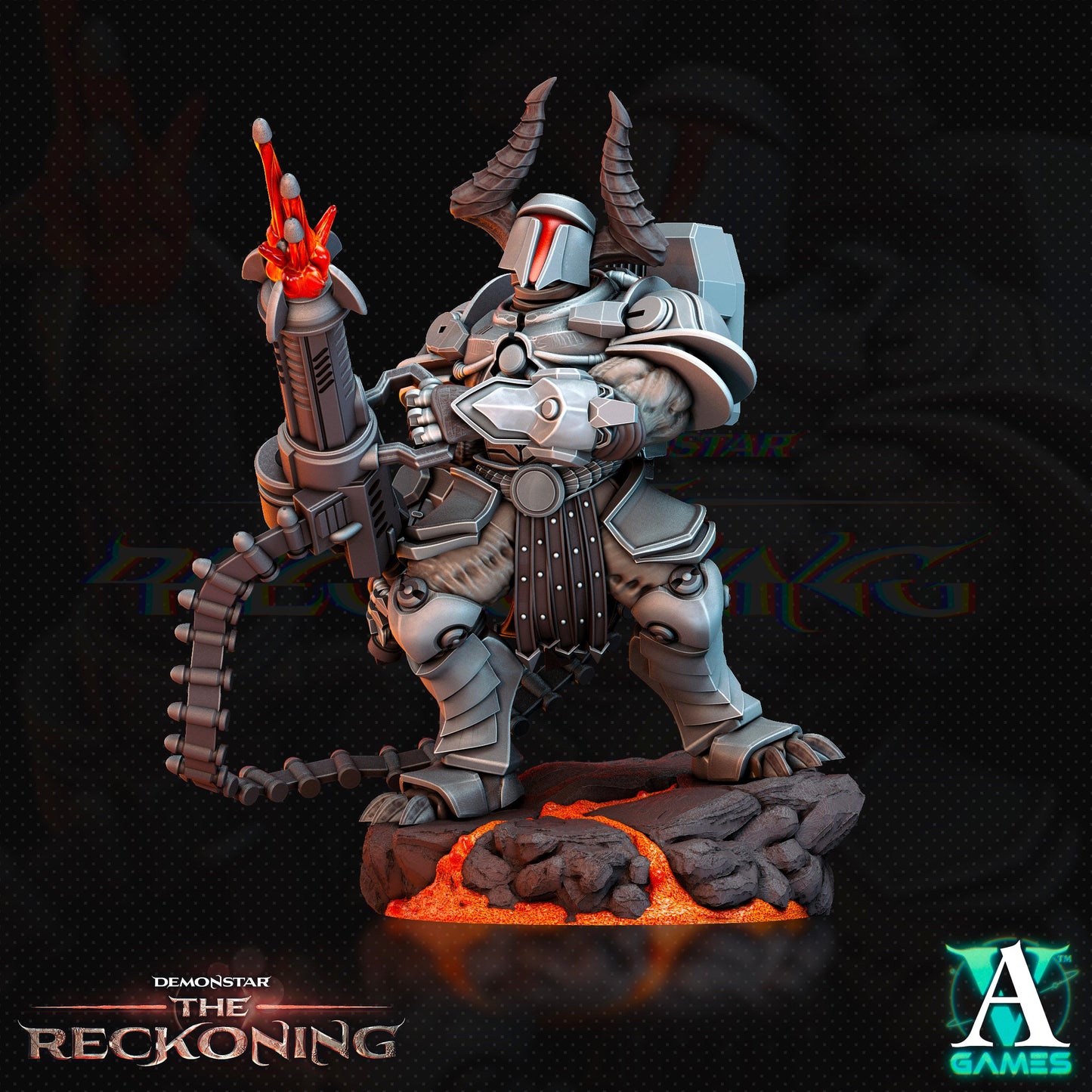 3D Printed Archvillain Games Armari Heavy Infantry Demonstar - The Reckoning 28 32mm D&D - 3D Printing Boss 