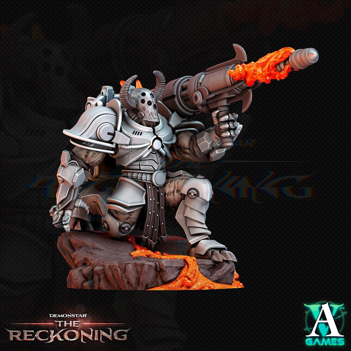 3D Printed Archvillain Games Armari Heavy Infantry Demonstar - The Reckoning 28 32mm D&D - 3D Printing Boss 