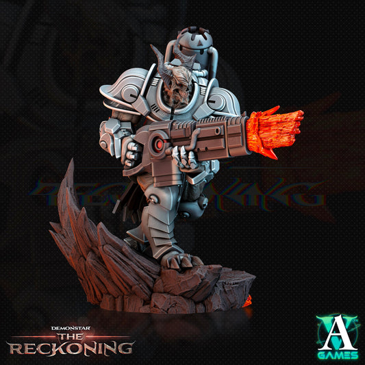 3D Printed Archvillain Games Armari Heavy Infantry Demonstar - The Reckoning 28 32mm D&D - 3D Printing Boss 