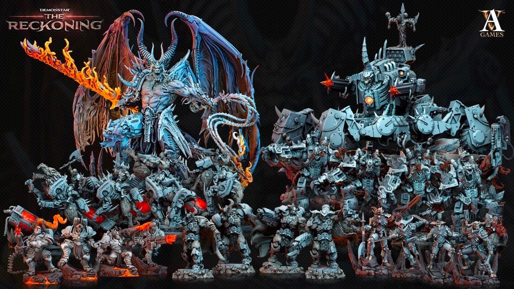 3D Printed Archvillain Games Armari Heavy Infantry Demonstar - The Reckoning 28 32mm D&D - 3D Printing Boss 