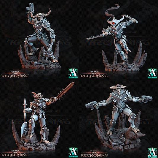 3D Printed Archvillain Games Armari Light Infantry Demonstar - The Reckoning 28 32mm D&D - 3D Printing Boss 