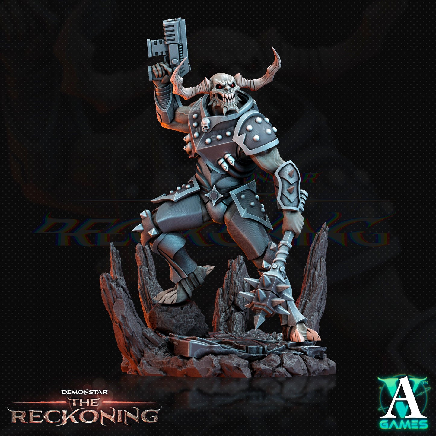 3D Printed Archvillain Games Armari Light Infantry Demonstar - The Reckoning 28 32mm D&D - 3D Printing Boss 