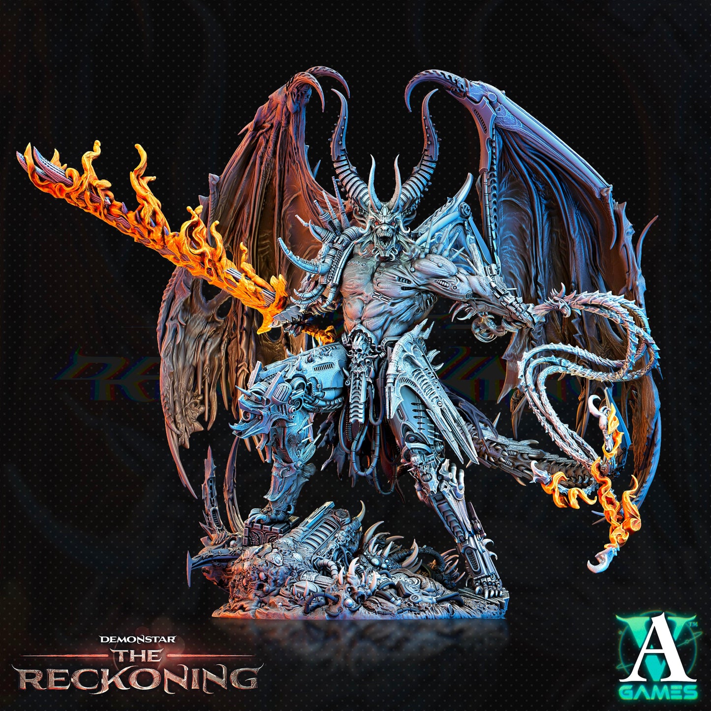 3D Printed Archvillain Games Armaros Galactic Chaoslord Demonstar - The Reckoning 28 32mm D&D - 3D Printing Boss 