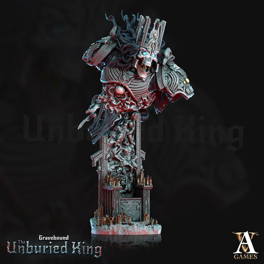 3D Printed Archvillain Games Atrum Rex Bust - Gravebound The Unburied King 28 32mm D&D - 3D Printing Boss 
