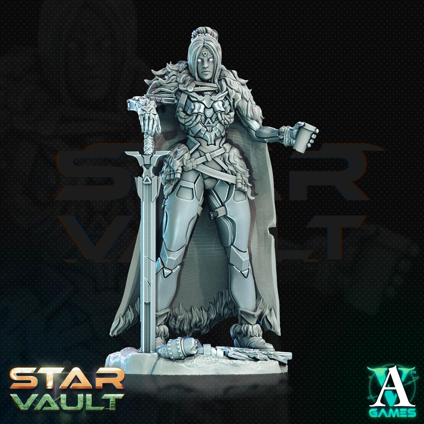3D Printed Archvillain Games Braeylee Techknight The Star Vault 28 32mm D&D - 3D Printing Boss 