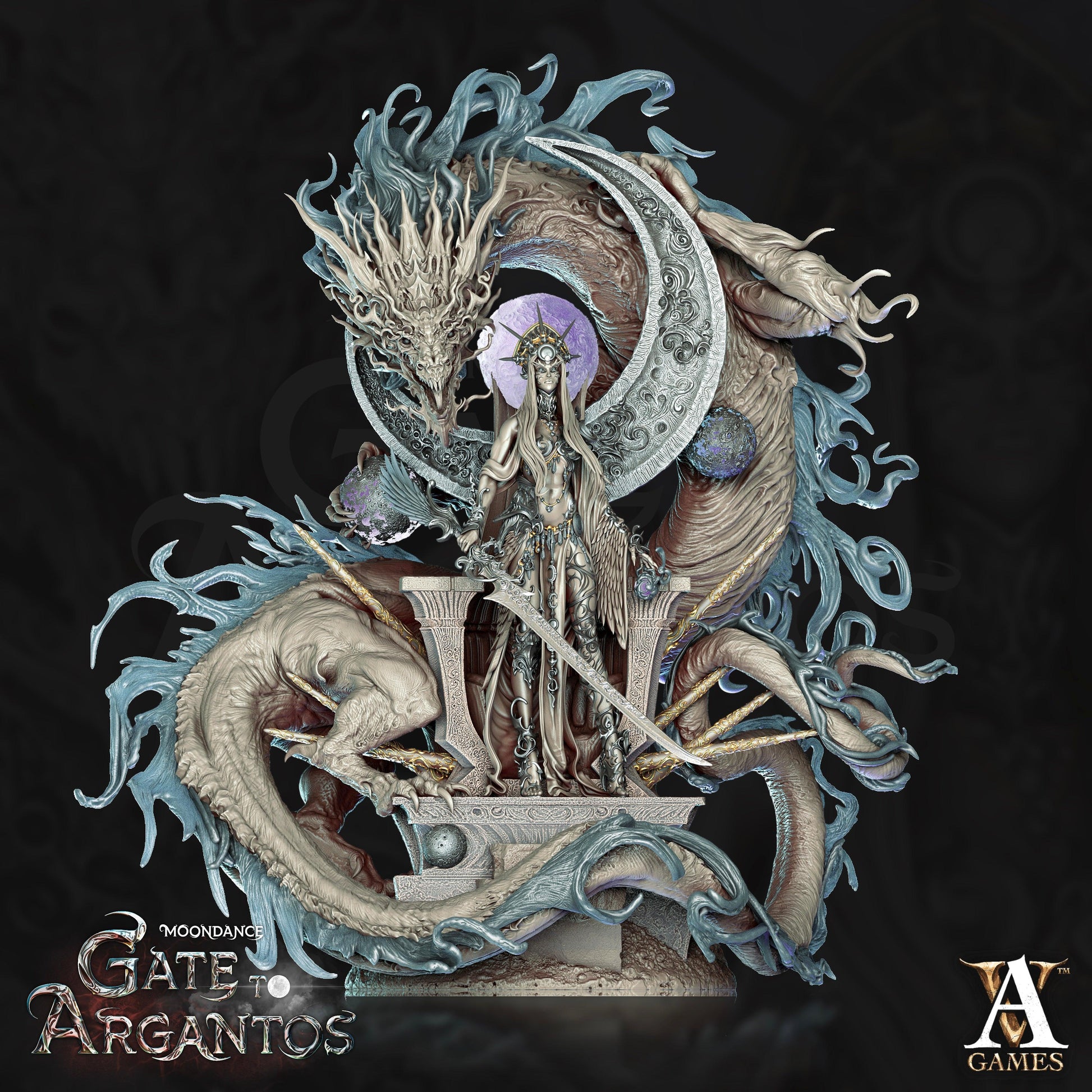 3D Printed Archvillain Games Celadren Lady of the Moon Moondance - Gate to Argantos 28 32mm D&D - 3D Printing Boss 