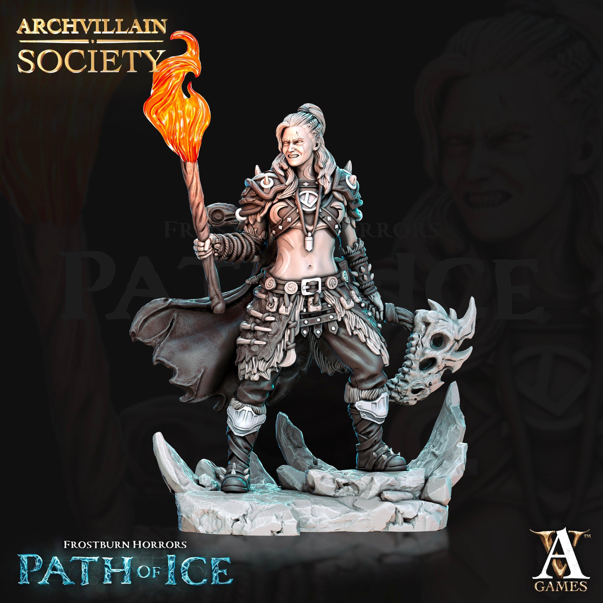 3D Printed Archvillain Games Felga Frostheart - Grave Cleric Society Vol. XVIII 28 32mm D&D - 3D Printing Boss 