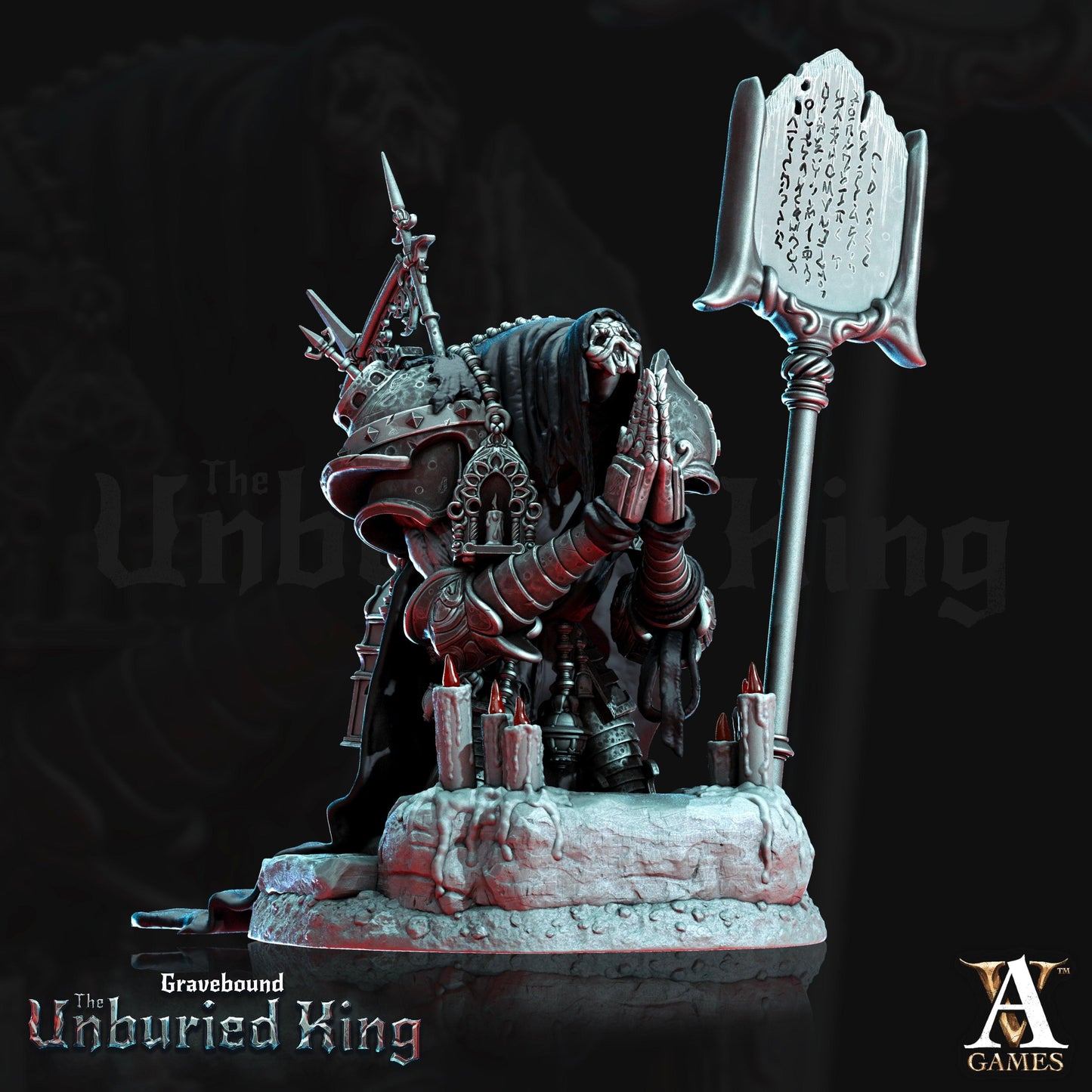 3D Printed Archvillain Games Fulgor Mortis - Gravebound The Unburied King 28 32mm D&D - 3D Printing Boss 