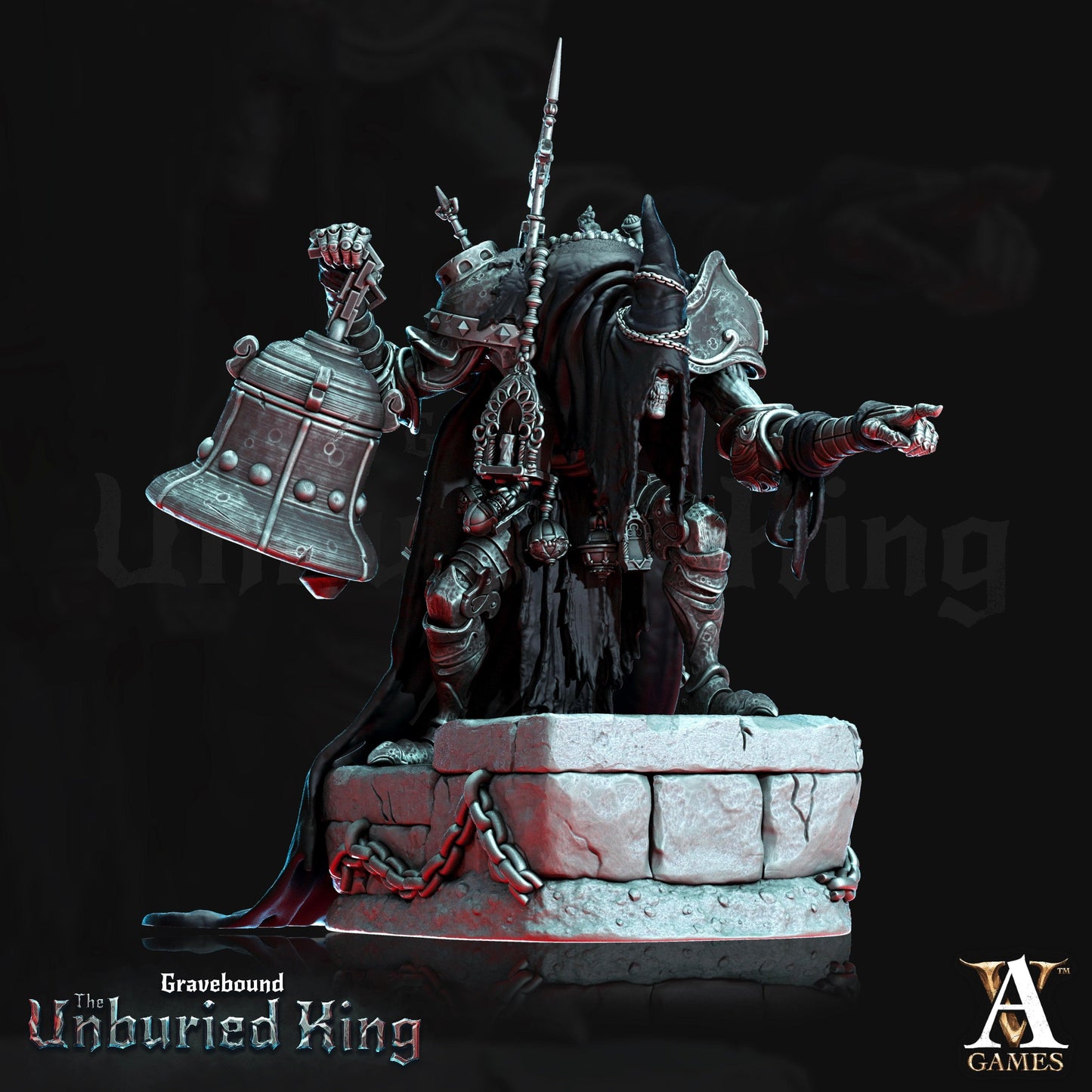 3D Printed Archvillain Games Fulgor Mortis - Gravebound The Unburied King 28 32mm D&D - 3D Printing Boss 
