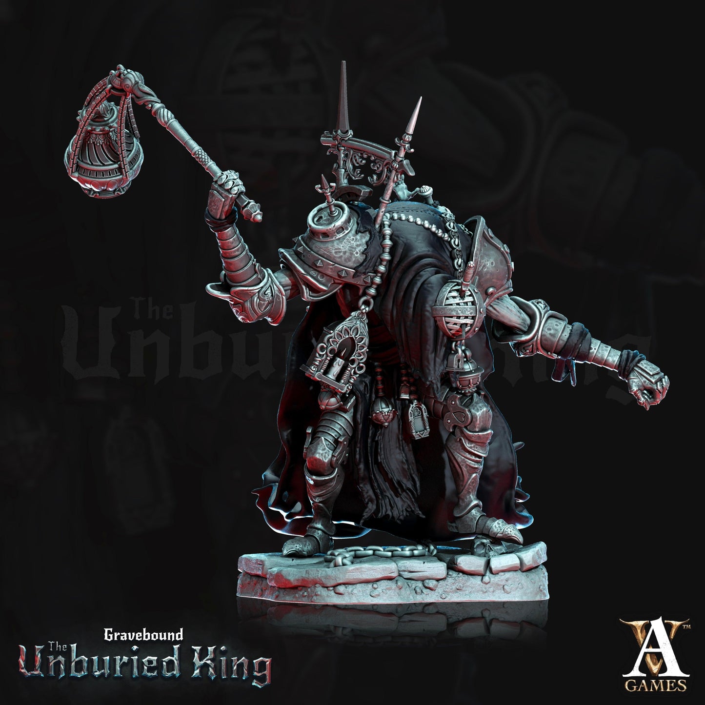 3D Printed Archvillain Games Fulgor Mortis - Gravebound The Unburied King 28 32mm D&D - 3D Printing Boss 