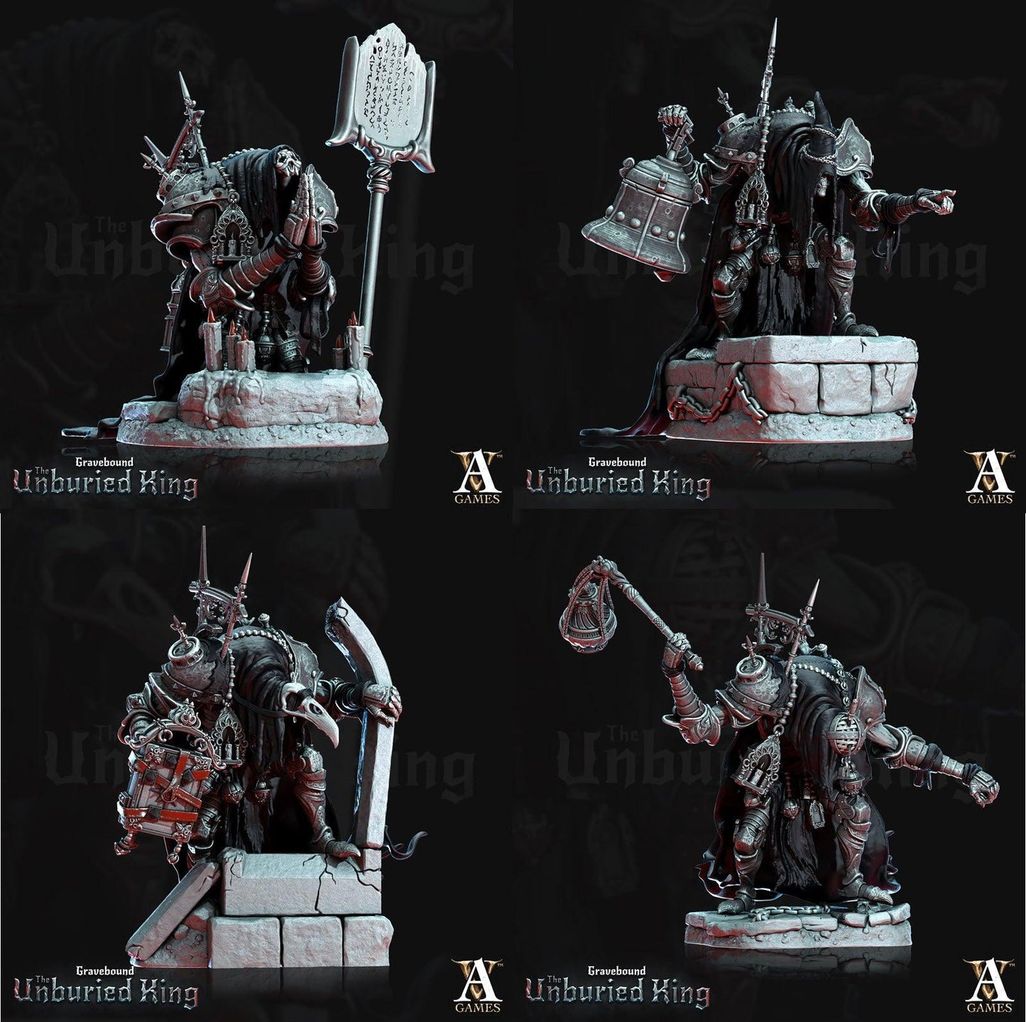3D Printed Archvillain Games Fulgor Mortis - Gravebound The Unburied King 28 32mm D&D - 3D Printing Boss 
