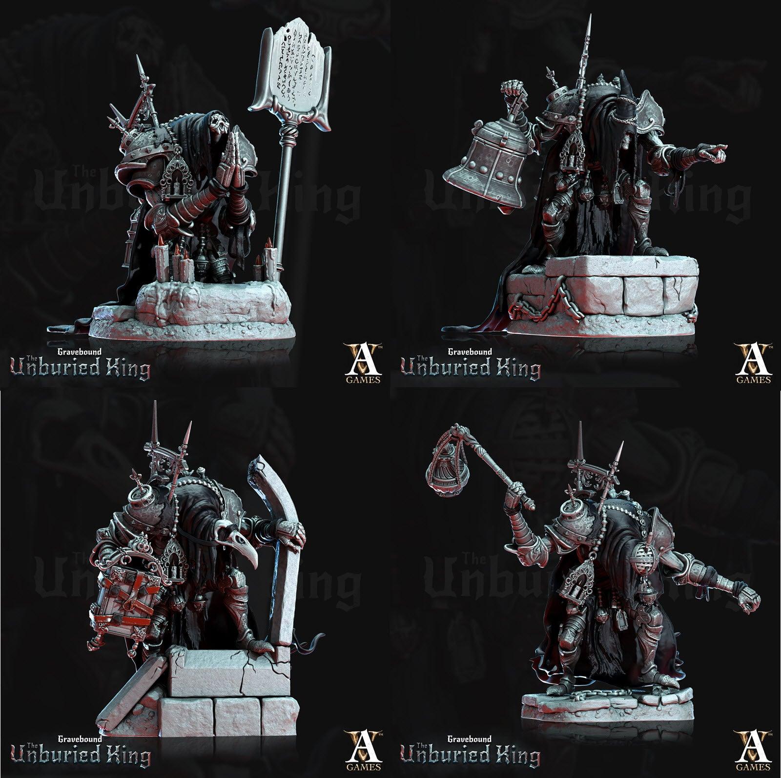 3D Printed Archvillain Games Fulgor Mortis - Gravebound The Unburied King 28 32mm D&D - 3D Printing Boss 
