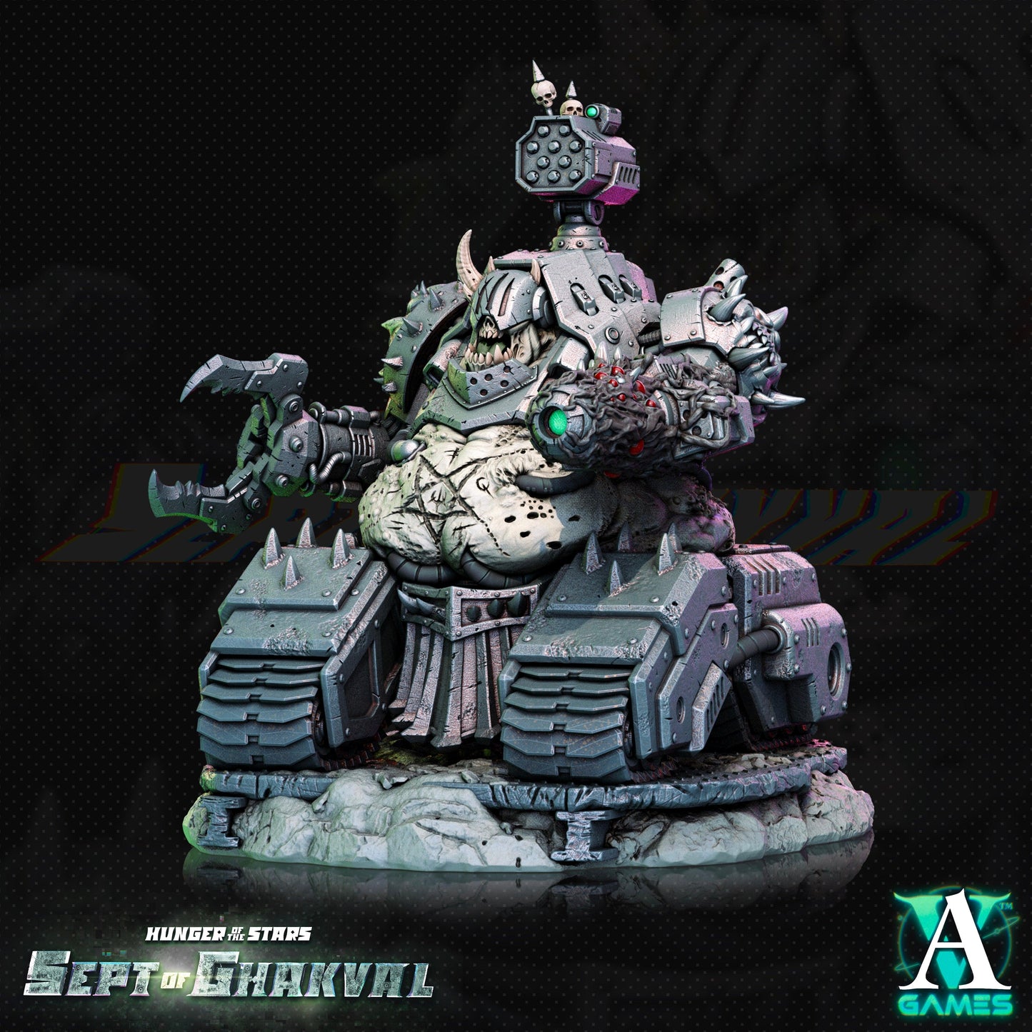 3D Printed Archvillain Games Ghakval Artillery Hunger of the Stars 28 32mm D&D - 3D Printing Boss 