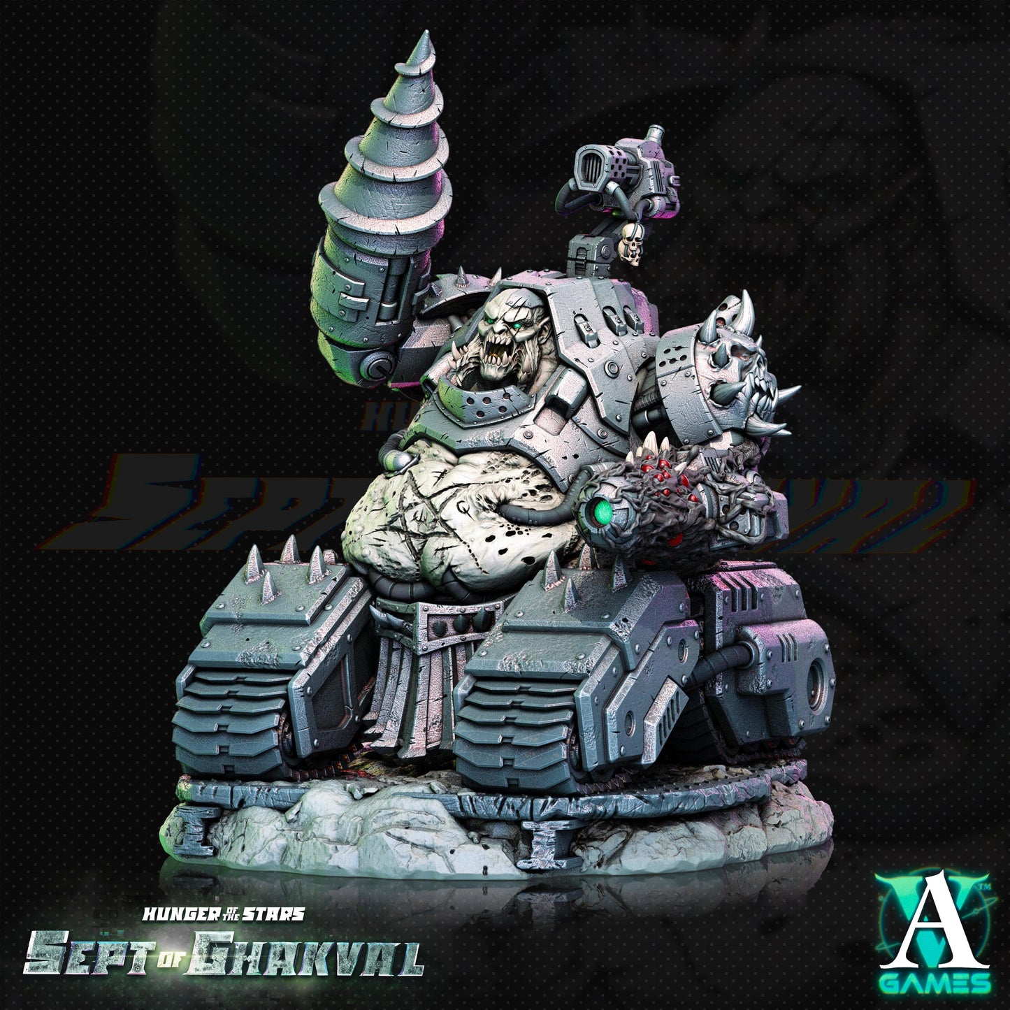 3D Printed Archvillain Games Ghakval Artillery Hunger of the Stars 28 32mm D&D - 3D Printing Boss 