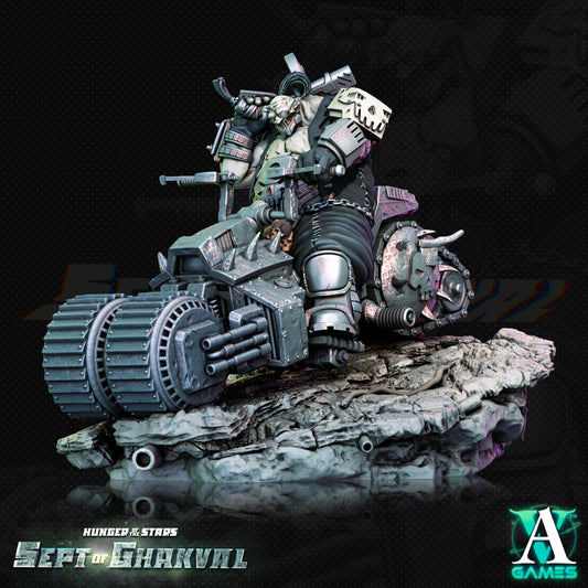 3D Printed Archvillain Games Ghakval Bikers Hunger of the Stars 28 32mm D&D - 3D Printing Boss 