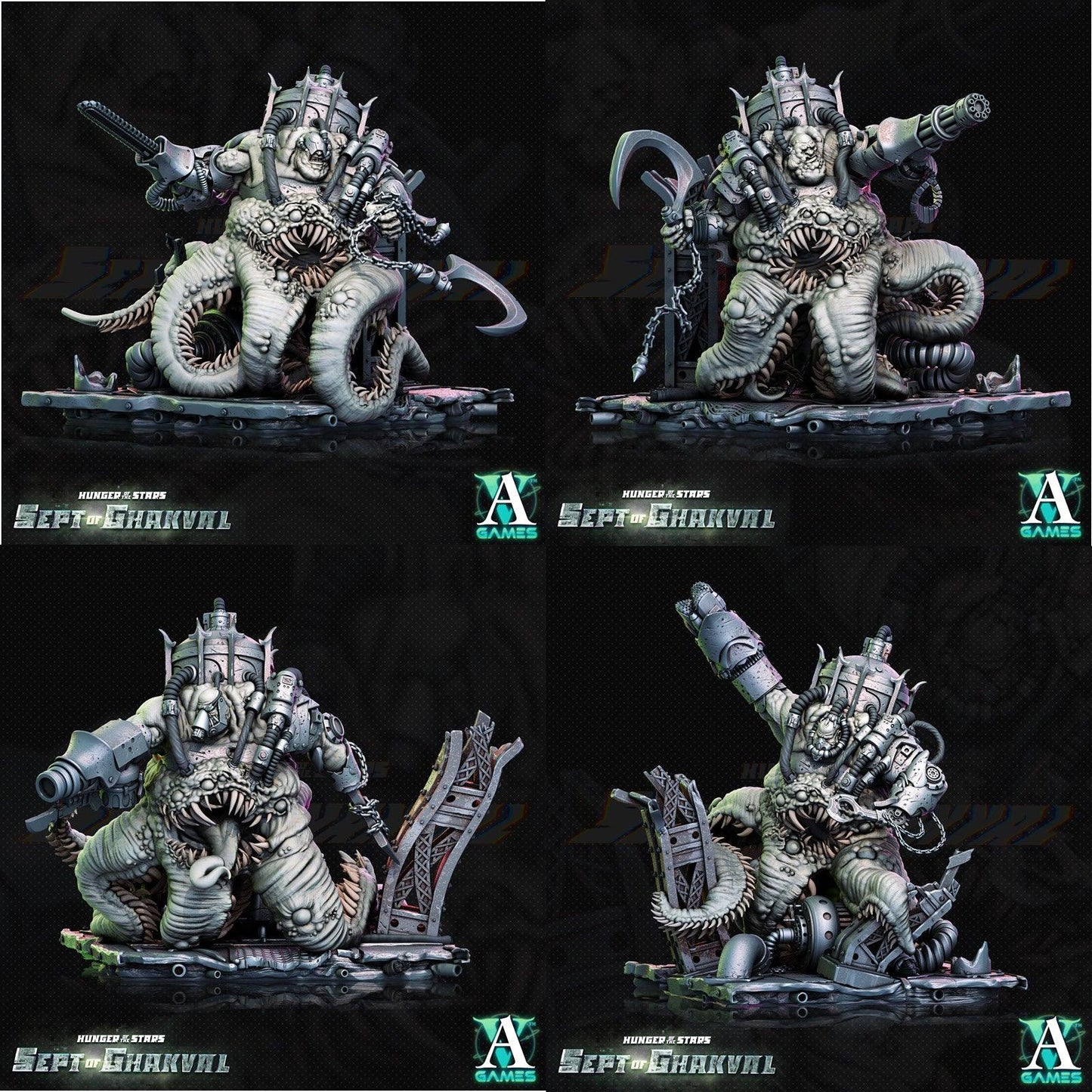 3D Printed Archvillain Games Ghakval Evermaws Hunger of the Stars 28 32mm D&D - 3D Printing Boss 