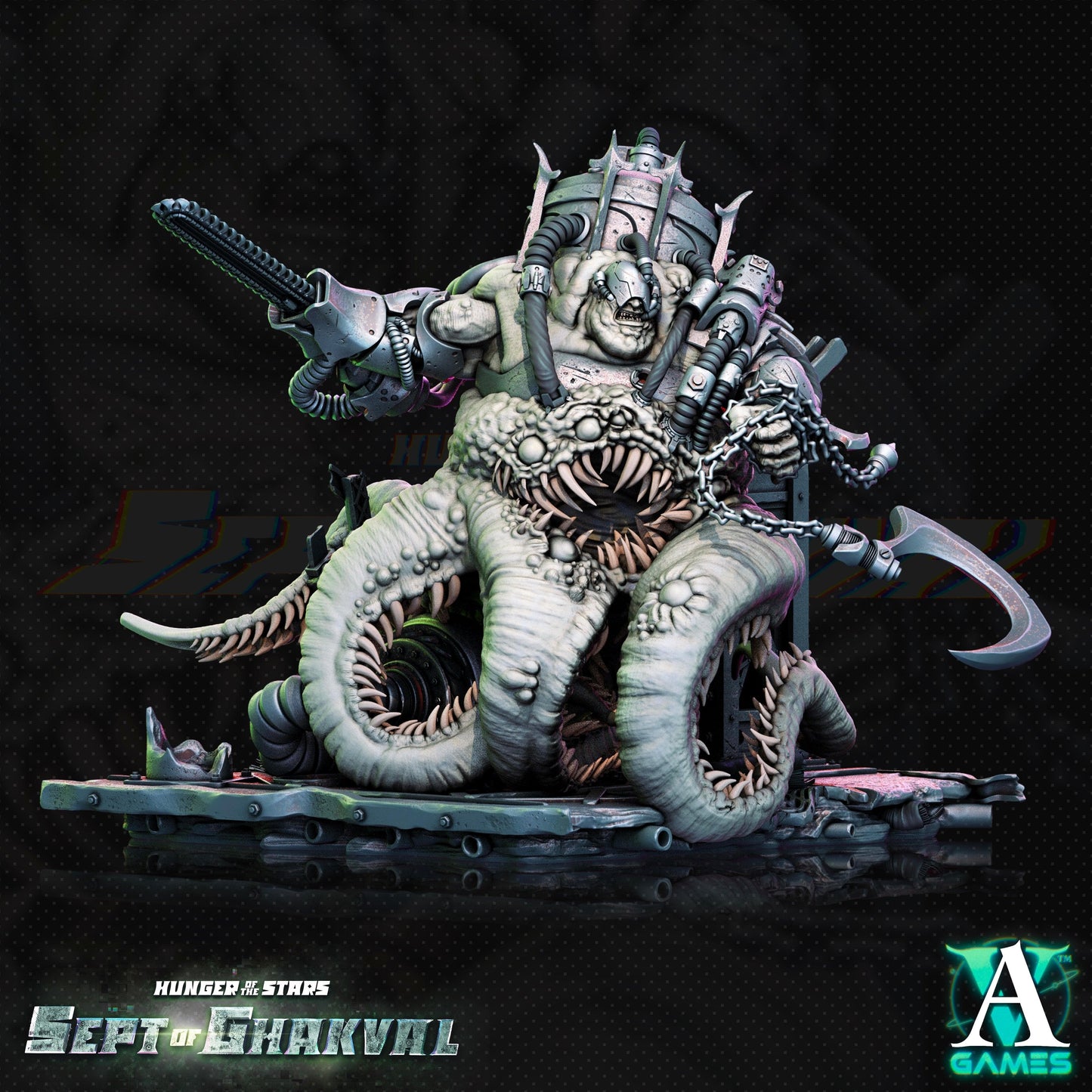 3D Printed Archvillain Games Ghakval Evermaws Hunger of the Stars 28 32mm D&D - 3D Printing Boss 
