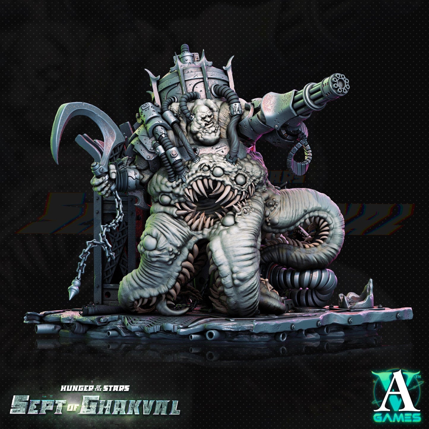 3D Printed Archvillain Games Ghakval Evermaws Hunger of the Stars 28 32mm D&D - 3D Printing Boss 