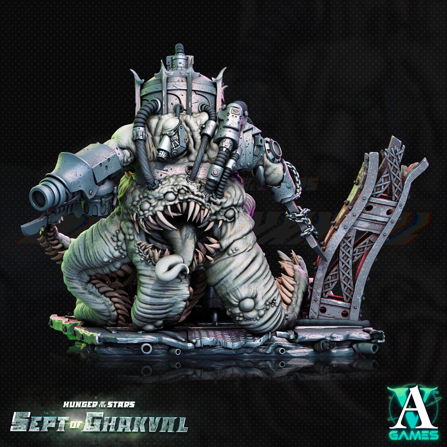 3D Printed Archvillain Games Ghakval Evermaws Hunger of the Stars 28 32mm D&D - 3D Printing Boss 