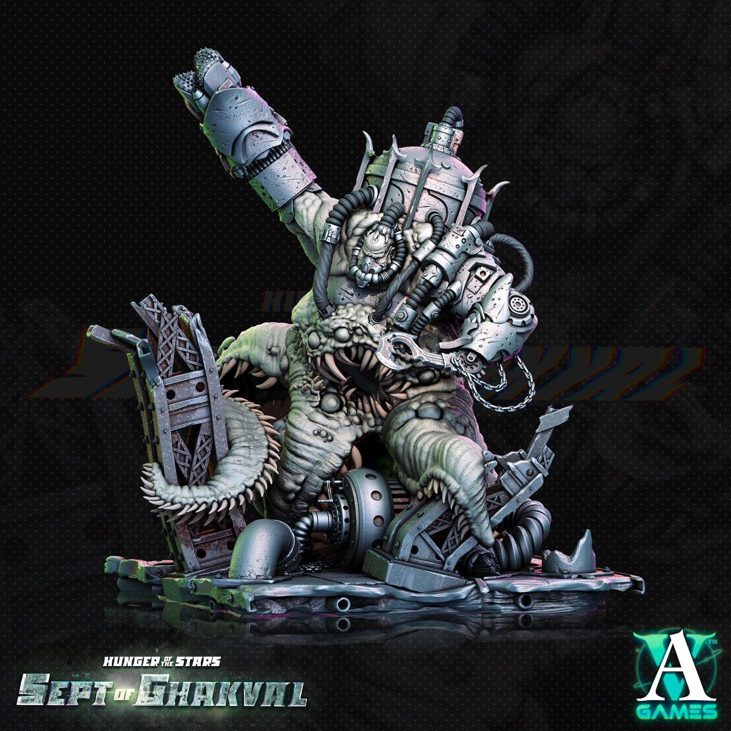 3D Printed Archvillain Games Ghakval Evermaws Hunger of the Stars 28 32mm D&D - 3D Printing Boss 