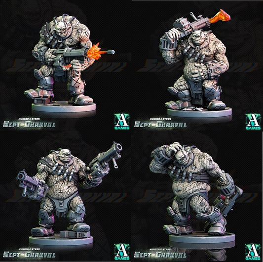 3D Printed Archvillain Games Ghakval Ghu Grunts Hunger of the Stars 28 32mm D&D - 3D Printing Boss 