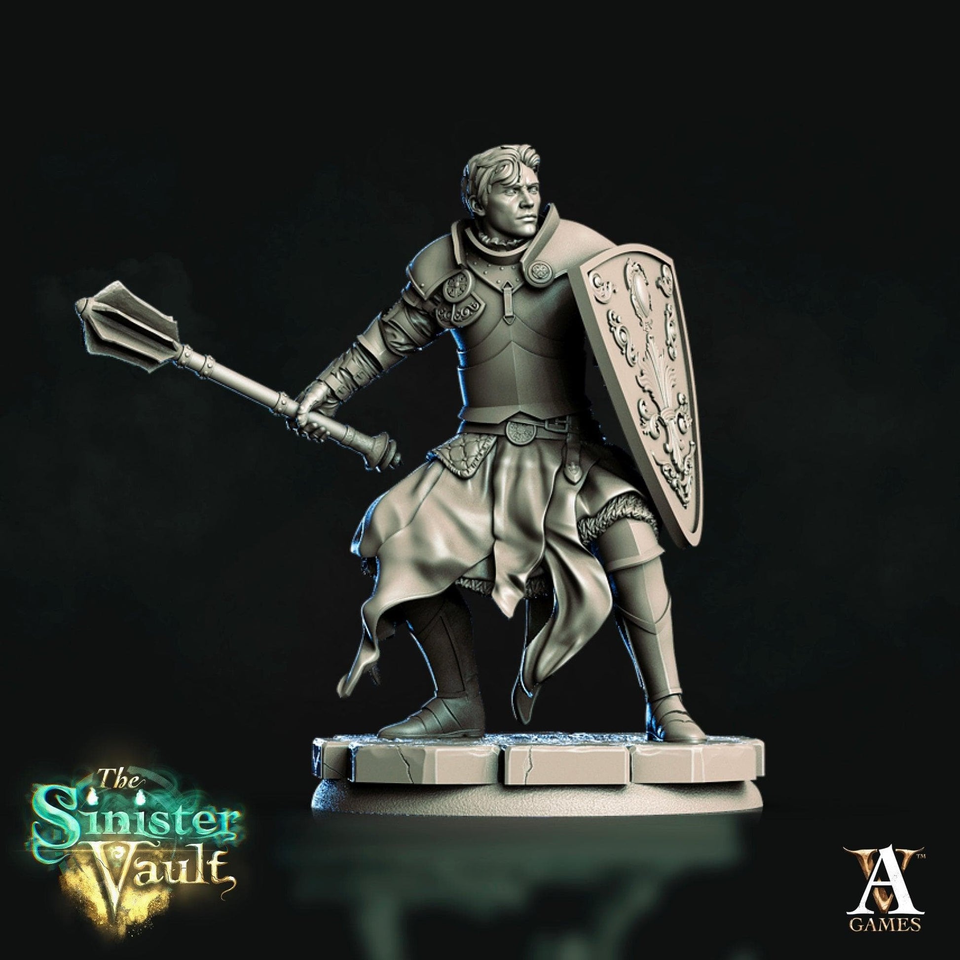 3D Printed Archvillain Games Gharl the Cleric The Sinister Vault 28 32mm D&D - 3D Printing Boss 
