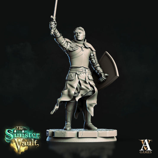 3D Printed Archvillain Games Gharl the Fighter The Sinister Vault 28 32mm D&D - 3D Printing Boss 