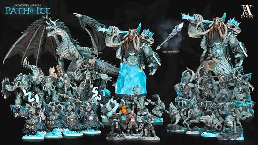 3D Printed Archvillain Games Icewyrm Wand Frostburn Horrors - Path of Ice 28 32mm D&D - 3D Printing Boss 
