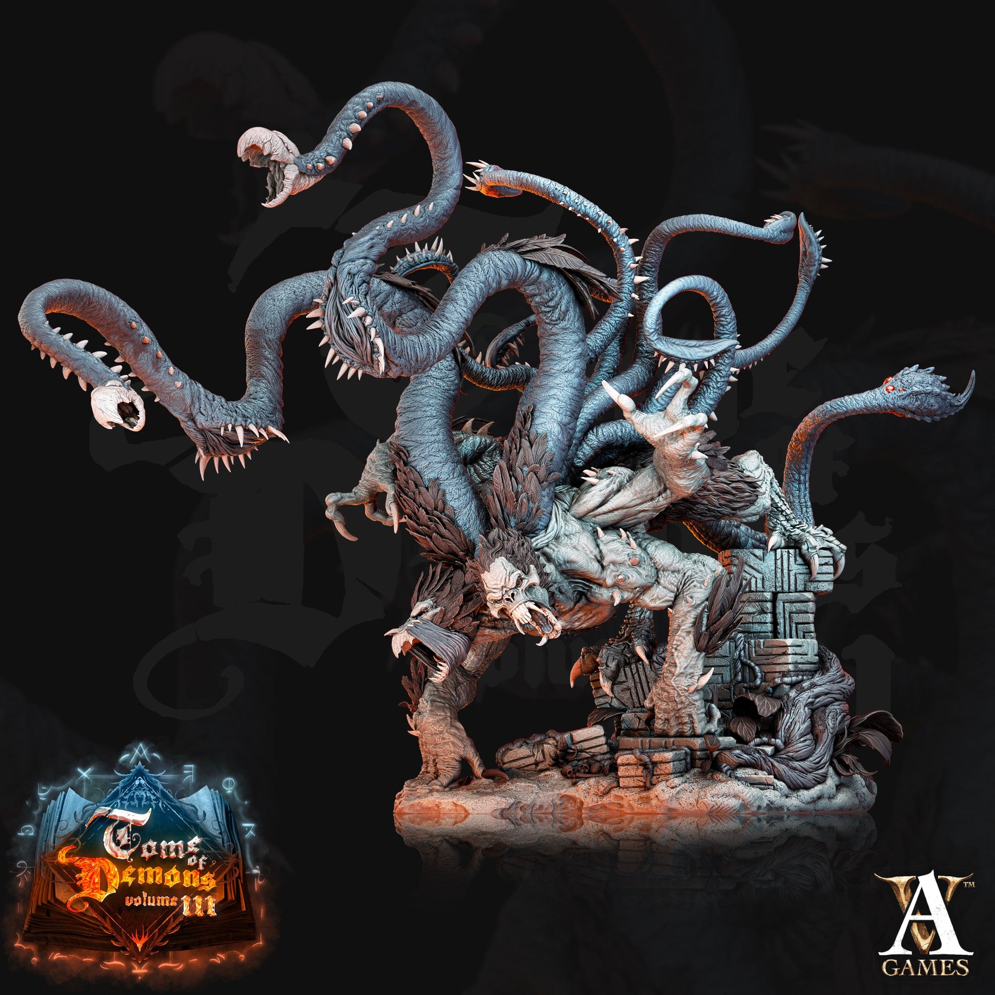 3D Printed Archvillain Games Kagon Aspect of Demogorgon Tome of Demons 28 32mm D&D - 3D Printing Boss 