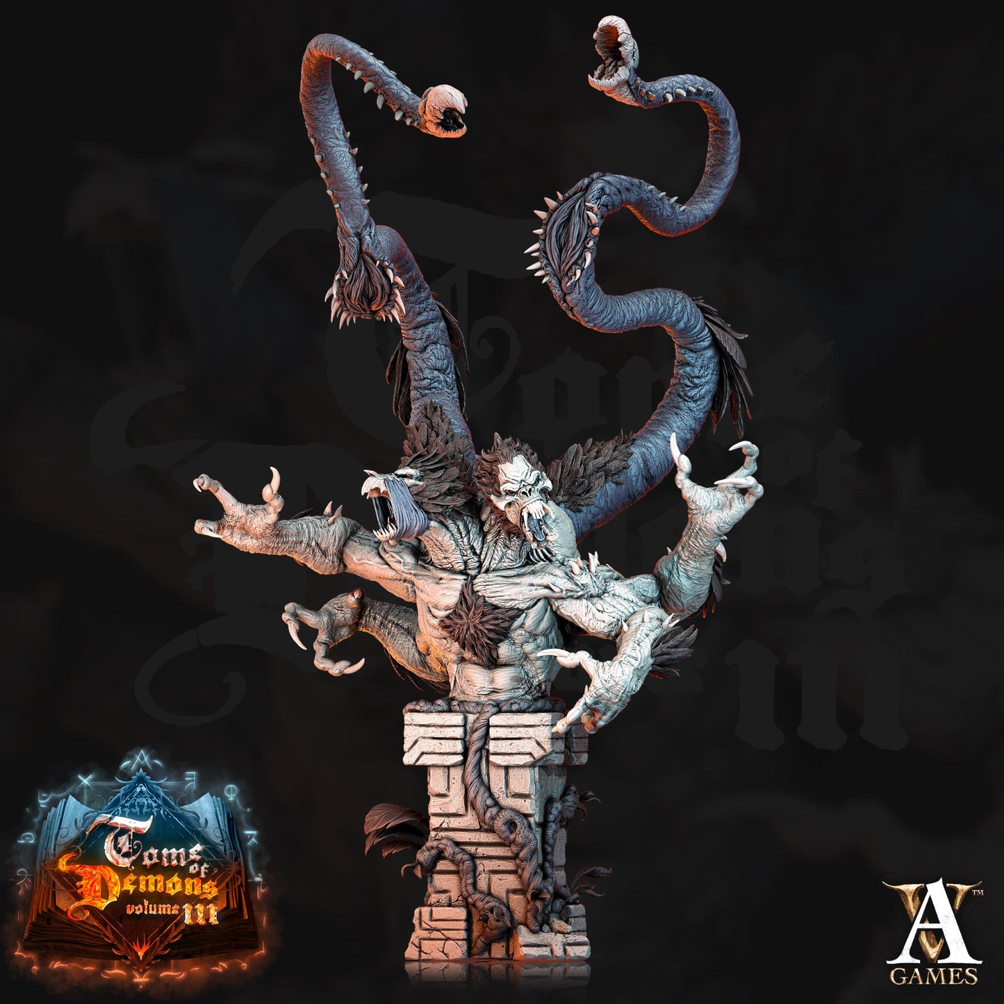 3D Printed Archvillain Games Kagon - Bust Tome of Demons 28 32mm D&D - 3D Printing Boss 
