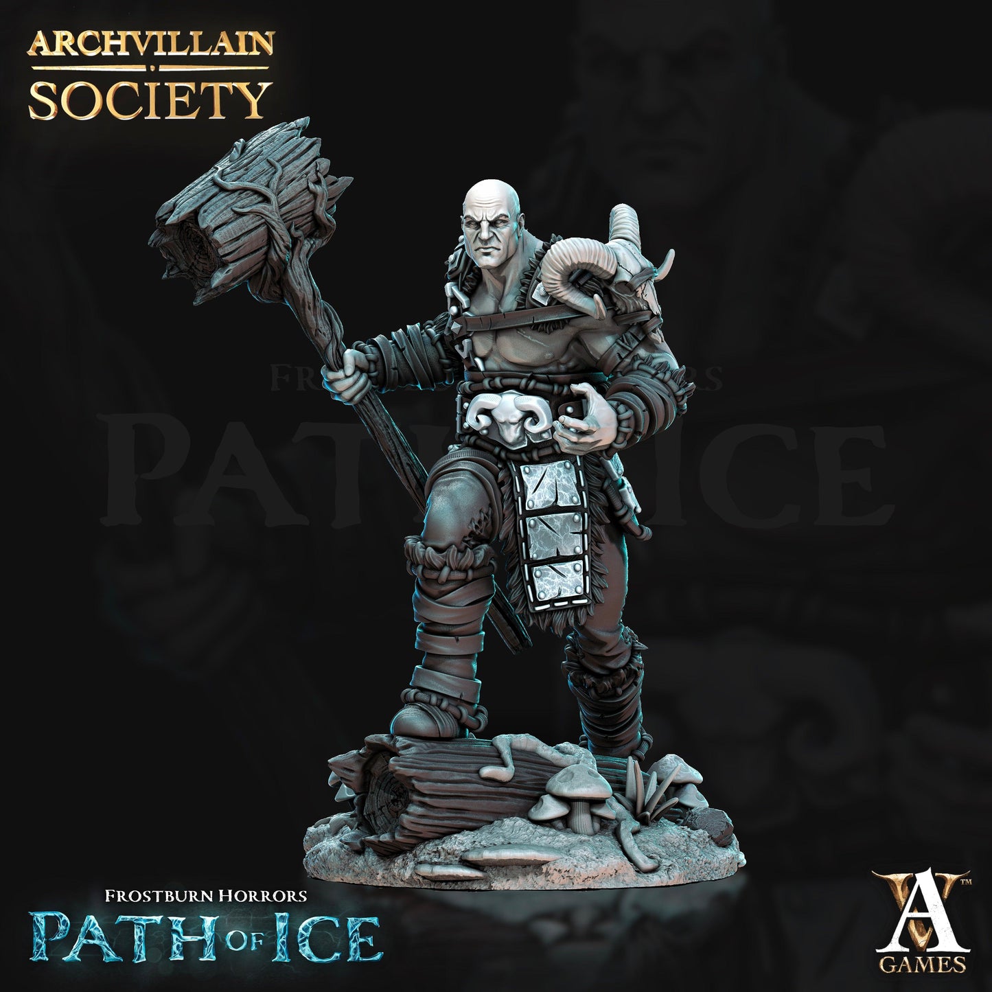 3D Printed Archvillain Games Kailo Hanjarnen - Ice Druid Society Vol. XVIII 28 32mm D&D - 3D Printing Boss 