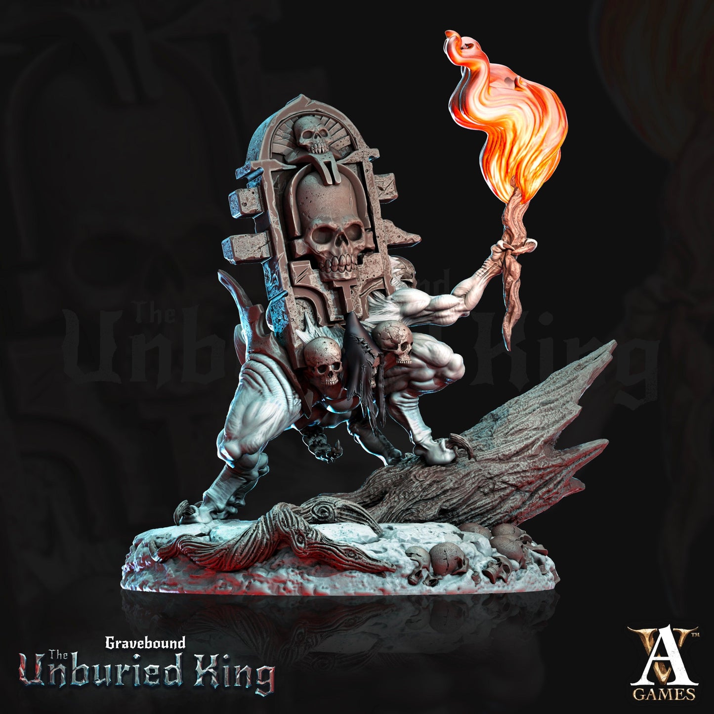 3D Printed Archvillain Games Lapis Erratica - Gravebound The Unburied King 28 32mm D&D - 3D Printing Boss 