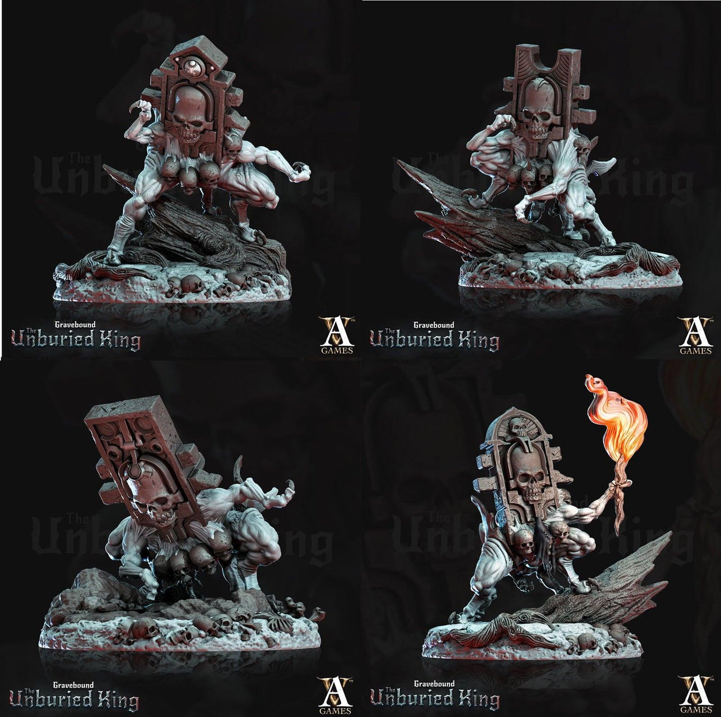 3D Printed Archvillain Games Lapis Erratica - Gravebound The Unburied King 28 32mm D&D - 3D Printing Boss 