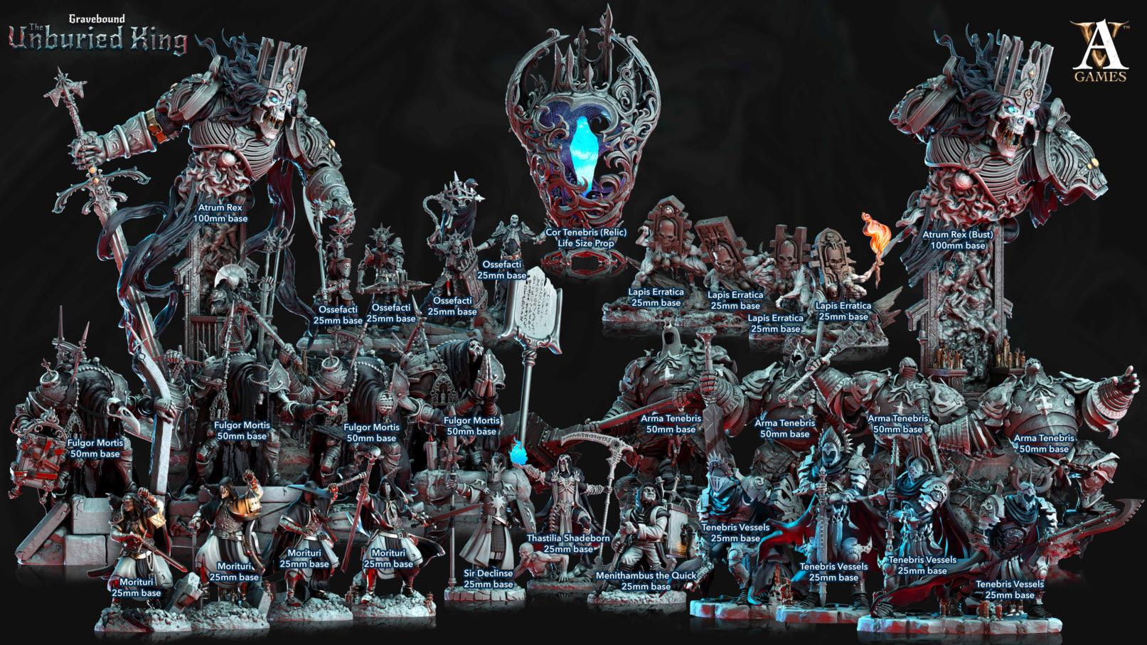 3D Printed Archvillain Games Lapis Erratica - Gravebound The Unburied King 28 32mm D&D - 3D Printing Boss 