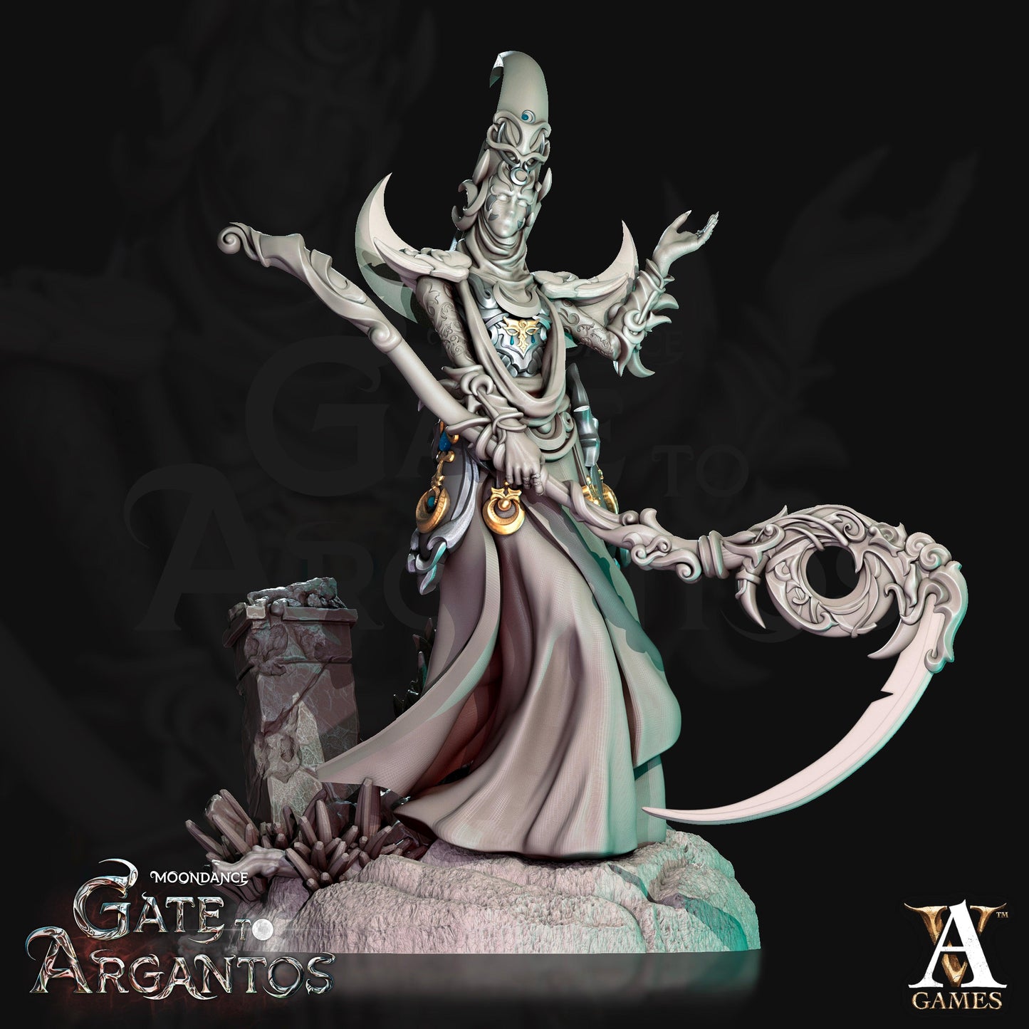 3D Printed Archvillain Games Mages of the Crescent Moondance - Gate to Argantos 28 32mm D&D - 3D Printing Boss 