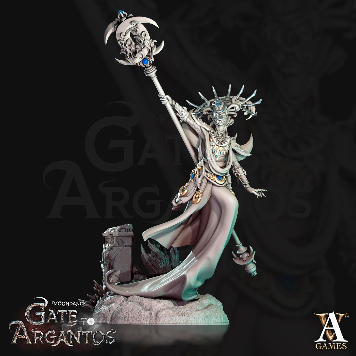 3D Printed Archvillain Games Mages of the Crescent Moondance - Gate to Argantos 28 32mm D&D - 3D Printing Boss 