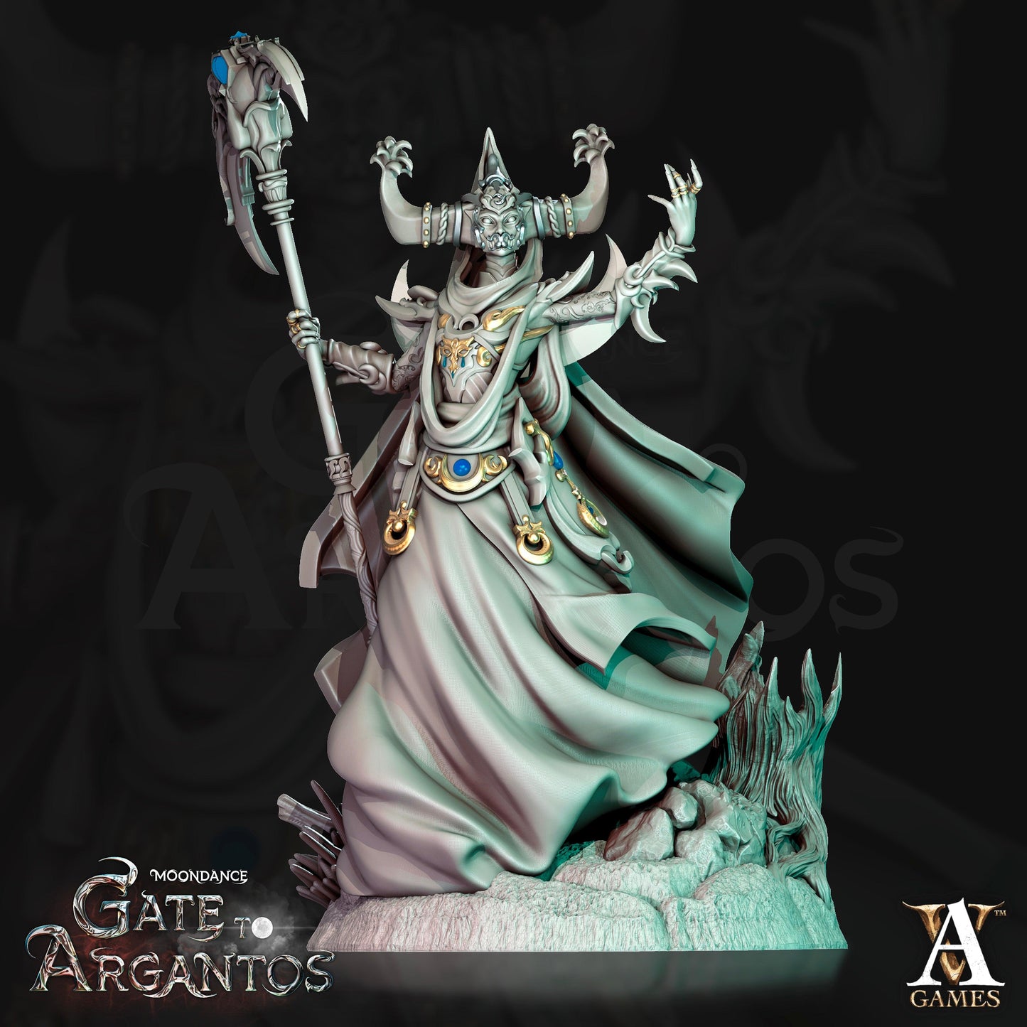 3D Printed Archvillain Games Mages of the Crescent Moondance - Gate to Argantos 28 32mm D&D - 3D Printing Boss 