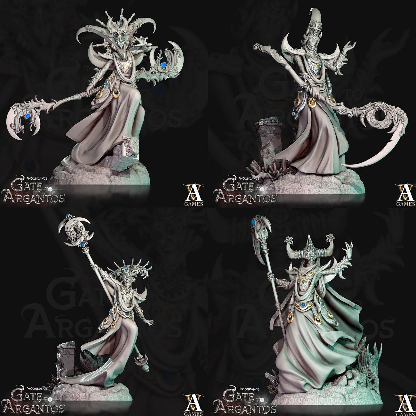3D Printed Archvillain Games Mages of the Crescent Moondance - Gate to Argantos 28 32mm D&D - 3D Printing Boss 