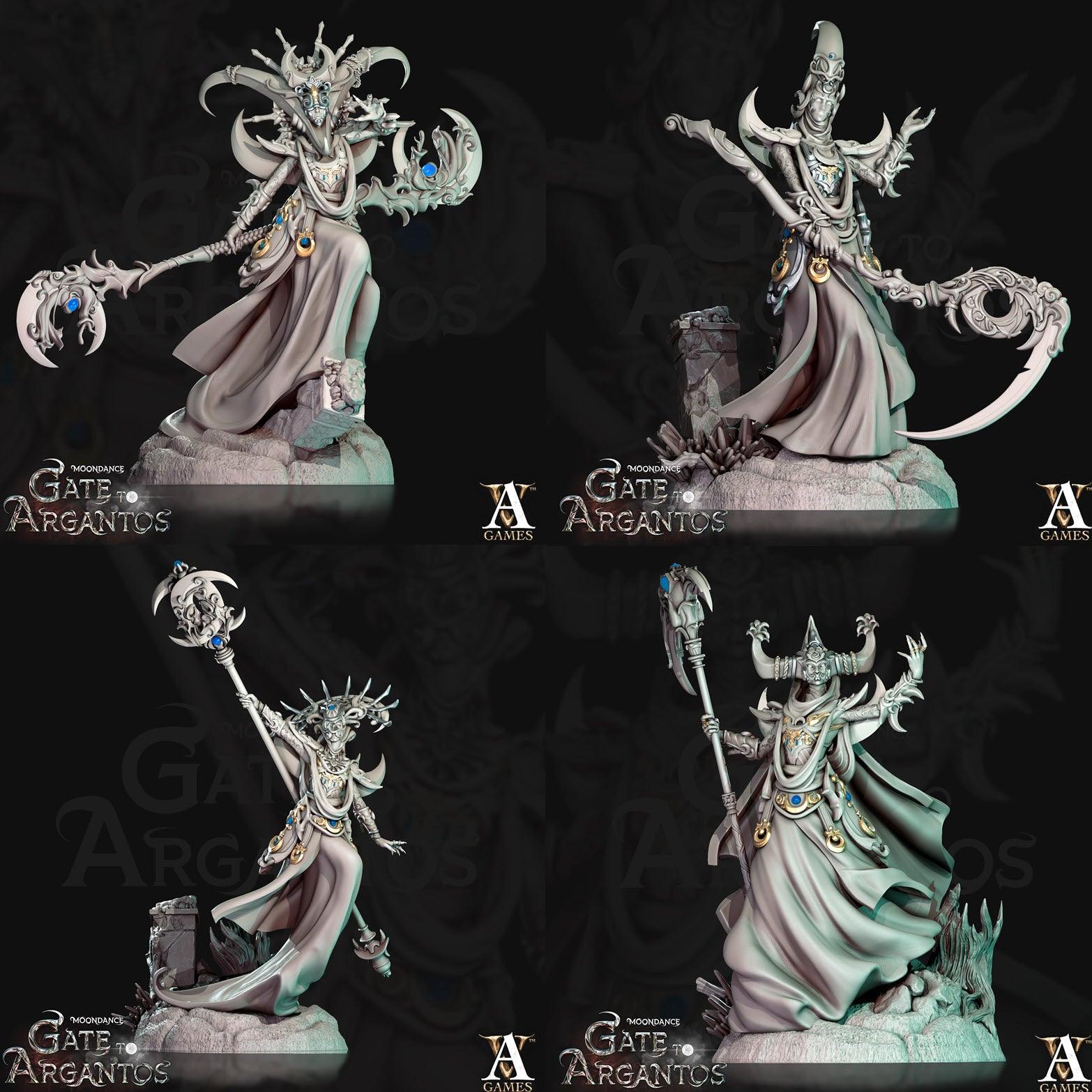 3D Printed Archvillain Games Mages of the Crescent Moondance - Gate to Argantos 28 32mm D&D - 3D Printing Boss 
