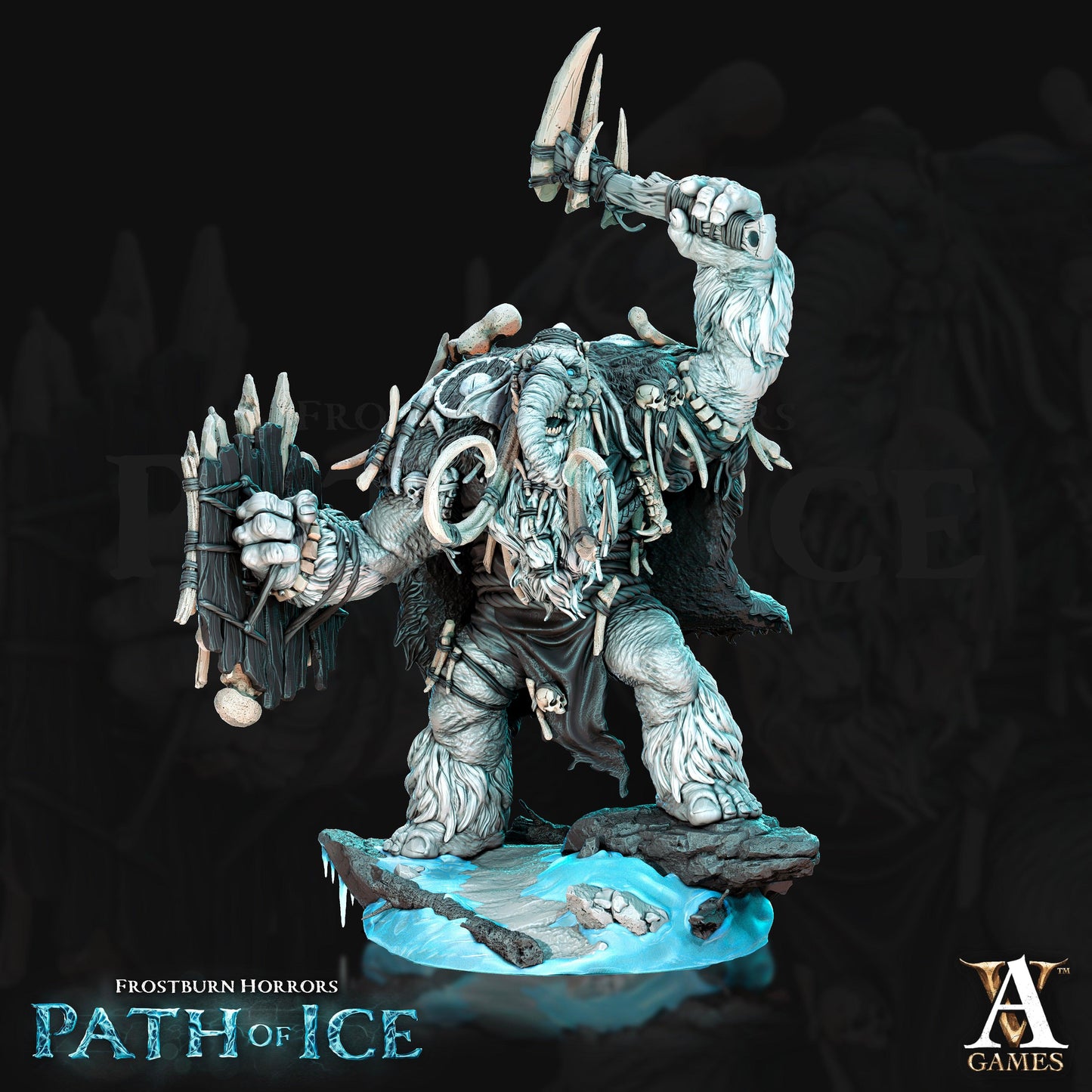 3D Printed Archvillain Games Mammuti Frostburn Horrors - Path of Ice 28 32mm D&D - 3D Printing Boss 